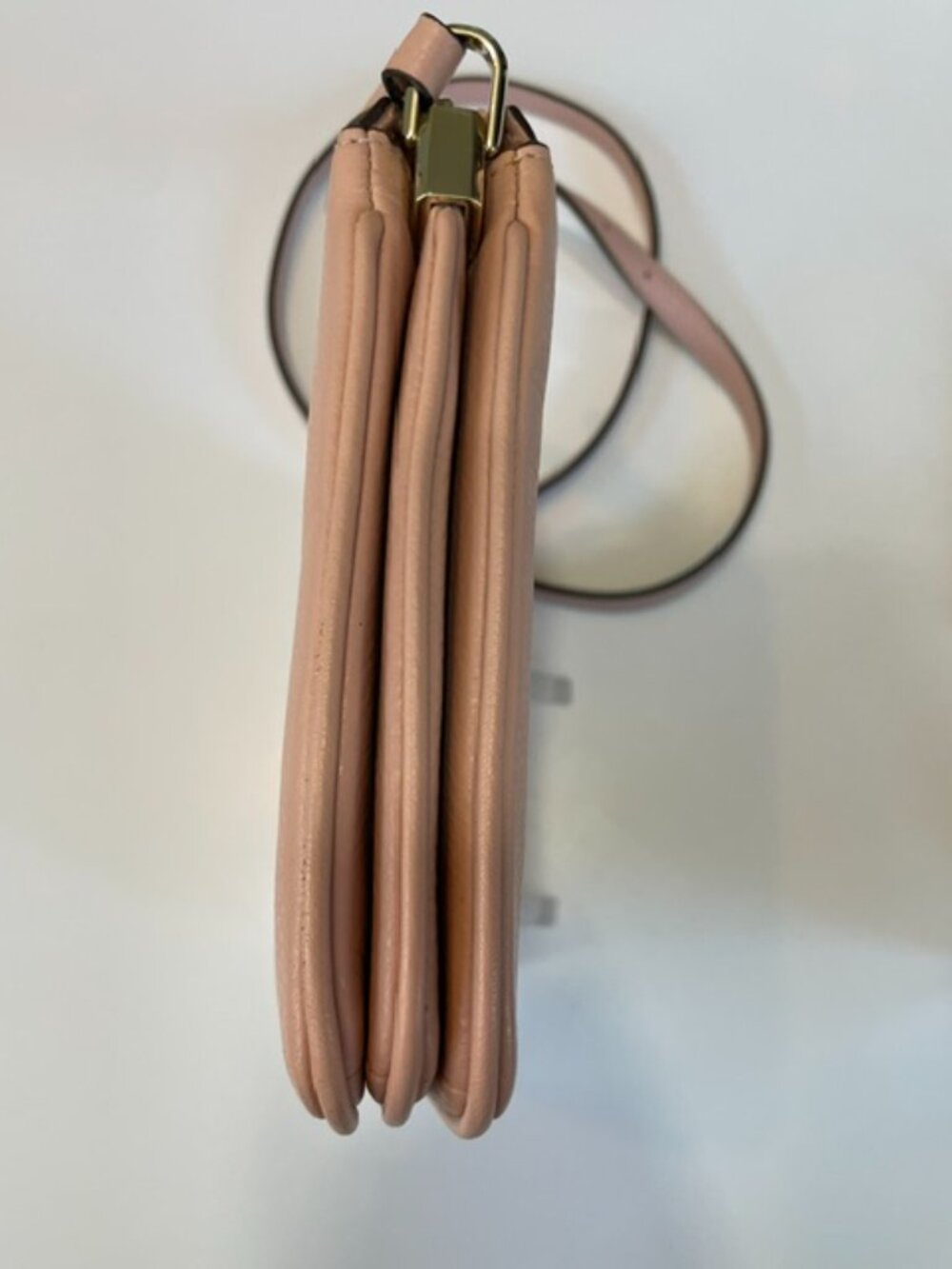 Kate Spade NY Pebbled Leather Crossbody Bag Pale Pink with Gold Hardware - Picture 5 of 5